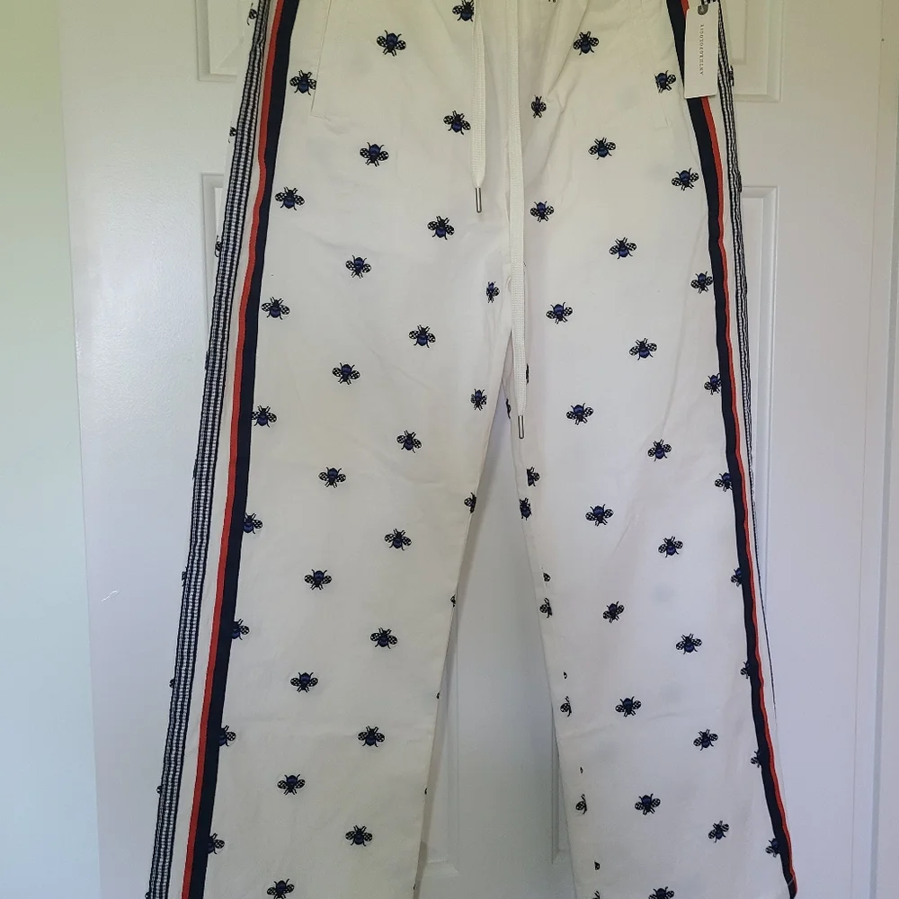 🐝  Maeve for Anthropologie Bee track pants NWT sz S 🐝 - Picture 2 of 7